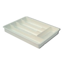  Large Cutlery Tray - Perforated White (252MM X 330MM)