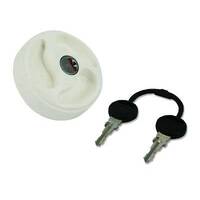  LOCKABLE WATER FILLER CAP & KEY - WHITE