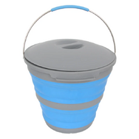 Popup Bucket with Lid 10L Blue