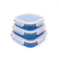 Popup Food Containers Blue 3 Pack