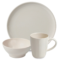  CAMPFIRE BAMBOO 12 PIECE CREAM DINNER SET