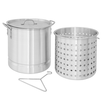 Campfire Stockpot & Basket Aluminium 30L