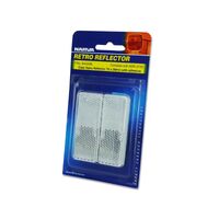  REFLECTOR WHITE ADHESIVE 70MM X 28MM - 2 PACK