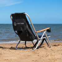 OurTime Beach & Camping 4 Position Recliner Chair - Black