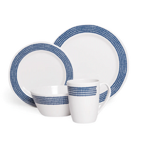 Campfire Melamine Dinner Set 16 Piece Blue Moon