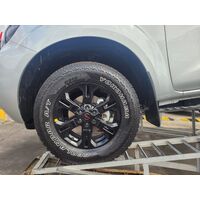 Genuine Nissan Navara Pro4X Gloss Black 17 inch Rims and Tyre Package - 4 Wheels plus Steel Spare