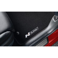 Genuine Hyundai i30 Hatch Carpet Floor Mats - Double Contrast Stitch N Line