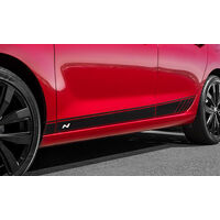 Hyundai i30 Lower Door Decal - Gloss Black N logo