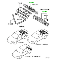 Genuine Mitsubishi CE Lancer Rear End Panel MY96-MY03 MR208846