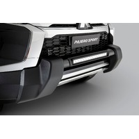 Genuine Mitsubishi Pajero Sport Stainless Steel Nudge Bar Kit Black Powder Coated with Lightbar