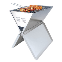 OurTime Portable BBQ Fire Pit Stainless Steel